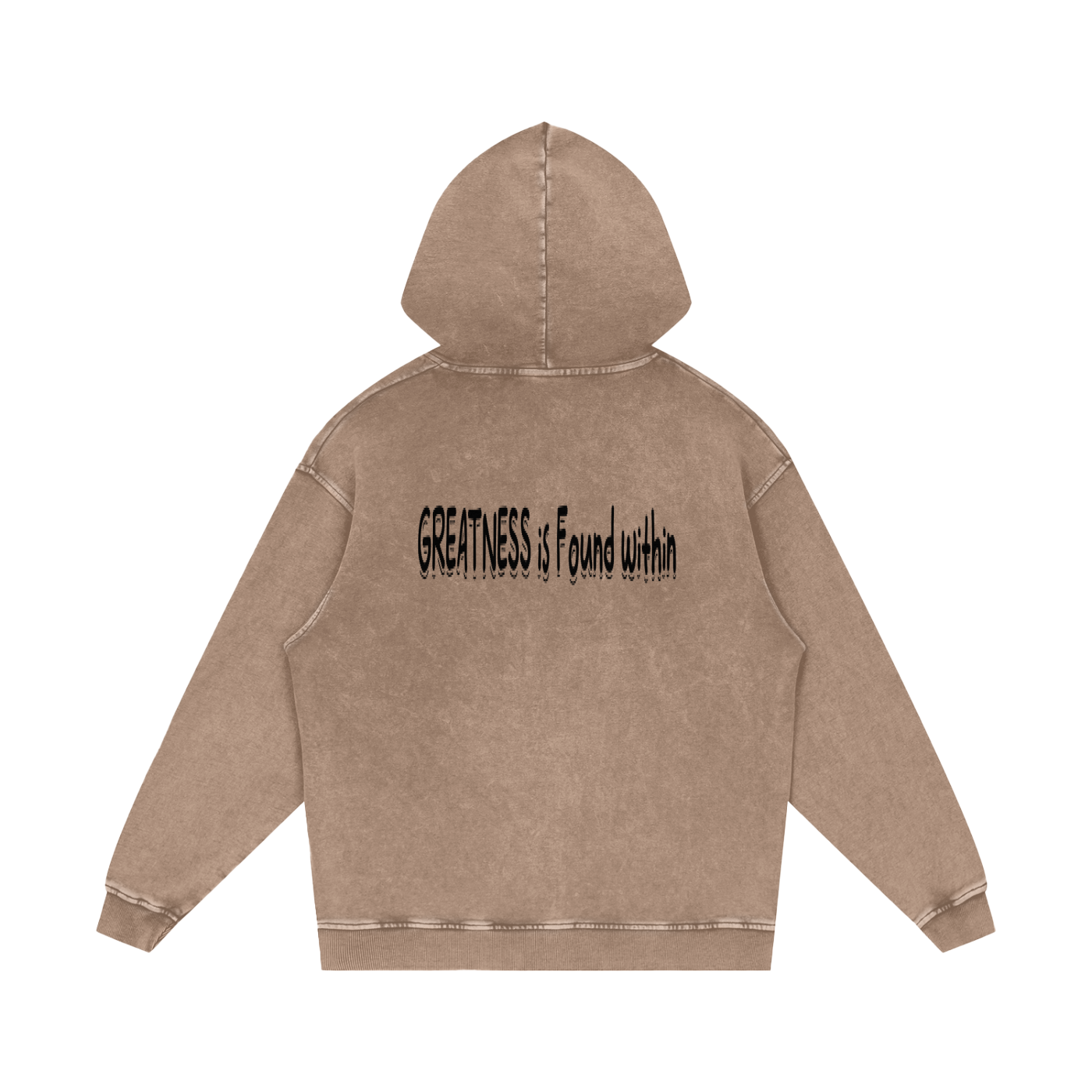 Snow Washed Loose Cotton Hoodie