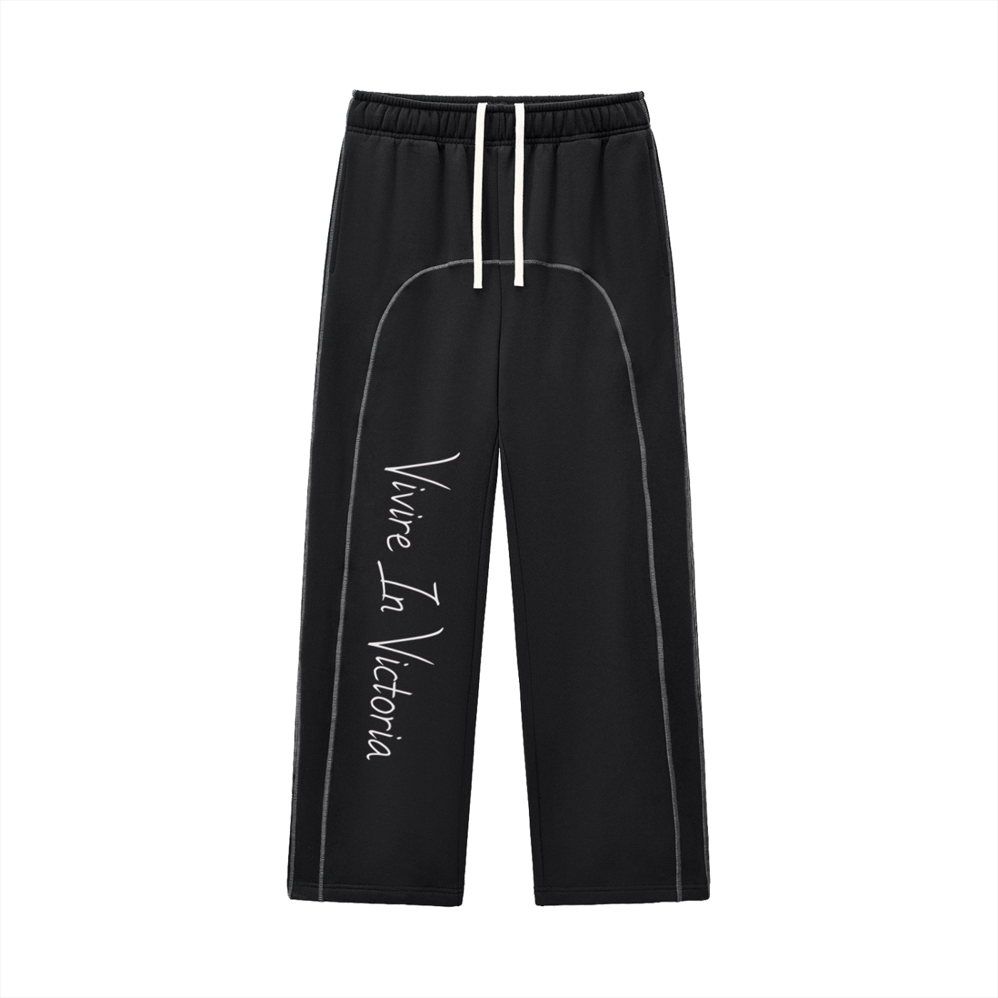 Contrast-Stitched Fleece Sweatpants