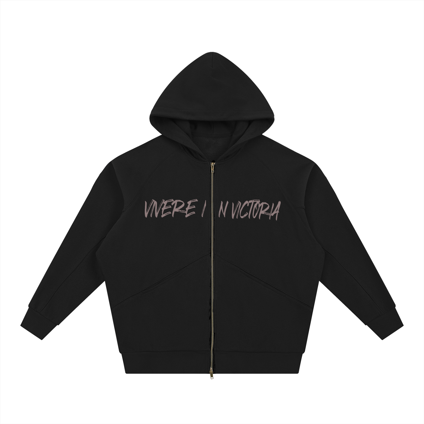 Dolman Sleeve Zip-Through Fleece  Hoodie