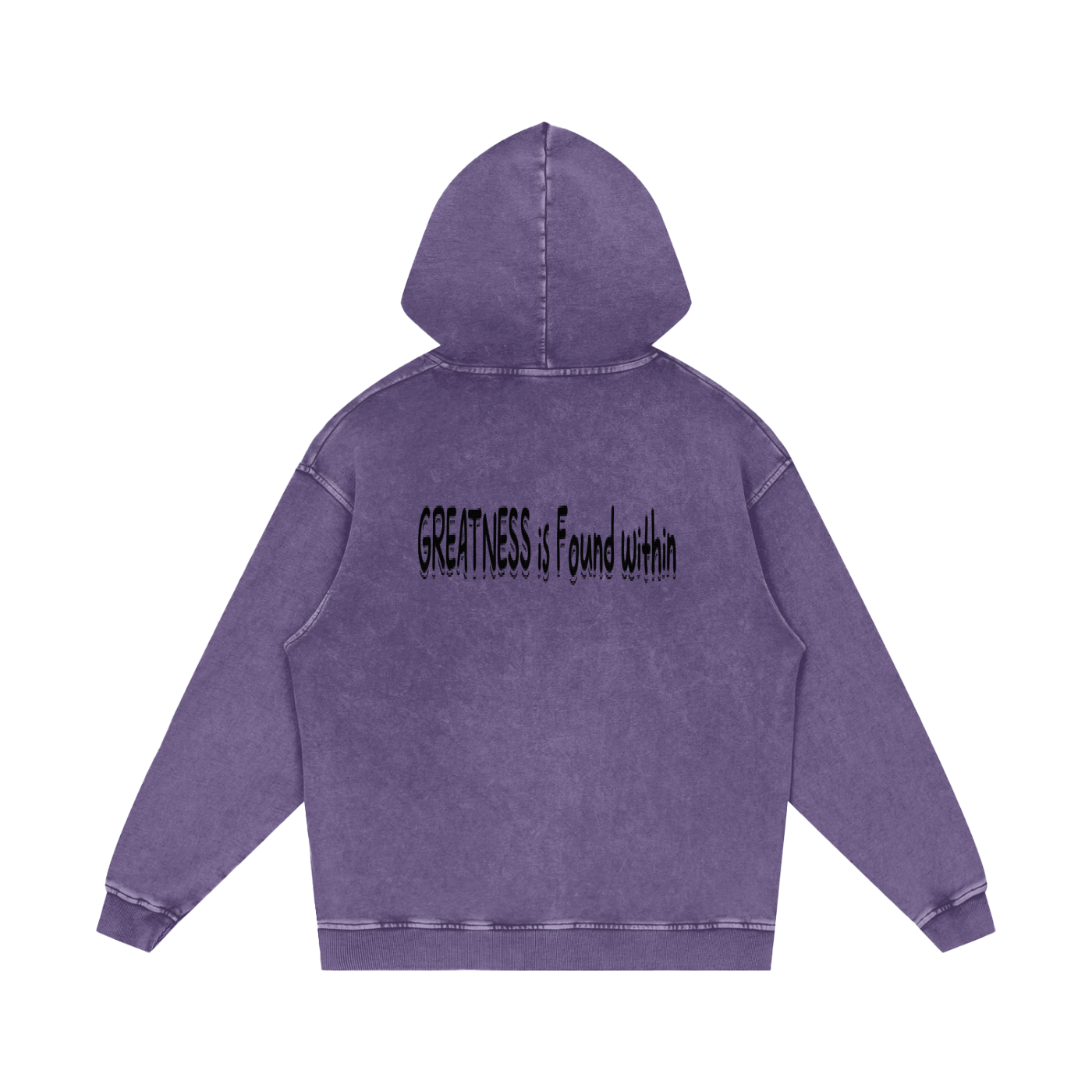 Snow Washed Loose Cotton Hoodie